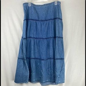 Westport Denim lightweight Long skirt Large